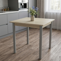 Стіл кухонний Ferrum-decor Агата 75x80x80 Сірий ДСП Сонома 16мм (FRD-106252)