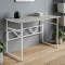 Стіл письмовий Раян Ferrum-decor 750x1000x600 Білий метал ДСП Бетон 16 мм (FRD-106472)