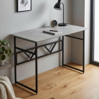 Стіл письмовий Раян Ferrum-decor 750x1000x700 Чорний метал ДСП Бетон 32 мм (FRD-106492)