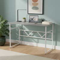 Стіл письмовий Раян Ferrum-decor 750x1400x700 Білий метал ДСП Бетон 16 мм (FRD-106502)