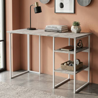 Стіл письмовий Кевін Ferrum-decor 75x100x70 Білий метал ДСП Бетон 16 мм (FRD-106562)