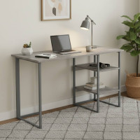 Стіл письмовий Кевін Ferrum-decor 75x120x70 Сірий метал ДСП Бетон 32 мм (FRD-106572)