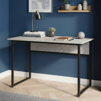 Стіл письмовий Коді Ferrum-decor 75x100x60 Чорний метал ДСП Бетон 32 мм (FRD-106582)