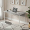 Стол письменный Коди Ferrum-decor 75x140x60 Белый металл ДСП Бетон 16 мм (FRD-106592)