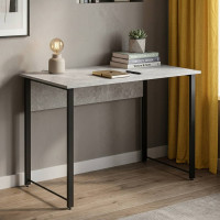 Стіл письмовий Курт Ferrum-decor 75x120x70 Чорний метал ДСП Бетон 32 мм (FRD-106642)