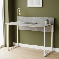 Стіл письмовий Скай Ferrum-decor 75x100x60 Білий метал ДСП Бетон 16 мм (FRD-106652)