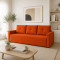 Диван прямий Mekko Melbourne 2060*830 Ergo II категорія Allure Premium Orange (MEK-161239)