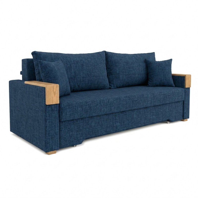 Ортопедичний розкладний диван Мекко Reston 2250×960 Gold IV категорія Bestseller Denim (MEK-161189)