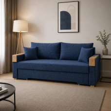 Ортопедичний розкладний диван Мекко Reston 2250×960 Gold IV категорія Bestseller Denim (MEK-161189)