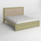 Двоспальне дерев'яне ліжко Mebigrand Торонто Люкс Т1 (підйомний механізм) Оливковий (RAL1020)/Аляска 23 (бежевий) 160х200 см (MBG-19323)