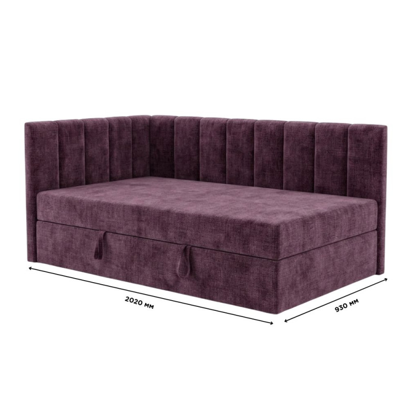 Диван-ліжко ортопедичне Мекко Belfast Pocket Spring Cocos IV категорія Bestseller Plum (MEK-161649)