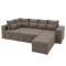 Кутовий ортопедичний диван Мекко Chester II 3400х1800 + пуф 1340х680 Gold III категорія Austin 4 Stone (MEK-161709)