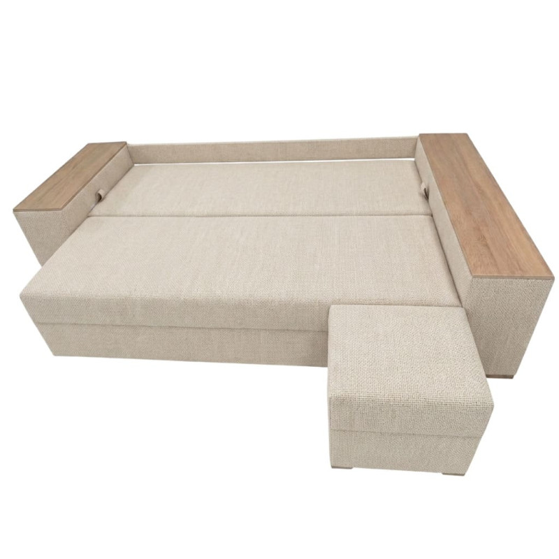 Кутовий ортопедичний диван Мекко Cube Comfort 2650x1600 Lux IІІ категорія Austin 1 Ivory (MEK-161759)