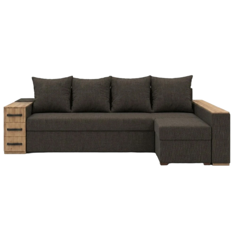 Кутовий ортопедичний диван Мекко Cube Shuttle 2600x1430 Bonel Standart Hard Plus Акційна тканина Bagama 35 (MEK-161128)