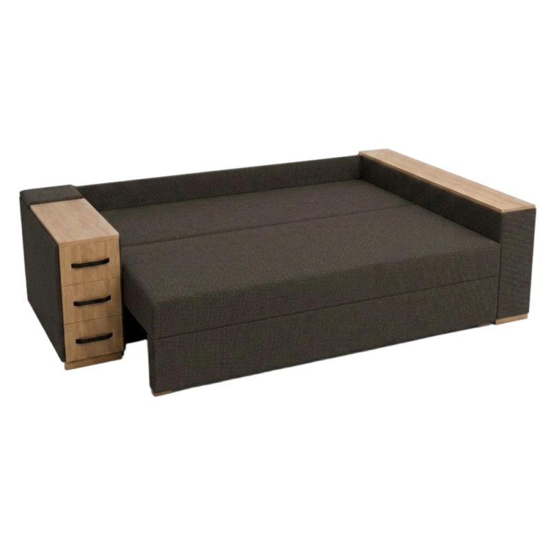Кутовий ортопедичний диван Мекко Cube Shuttle 2600x1430 Bonel Standart Hard Plus Акційна тканина Bagama 35 (MEK-161128)