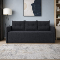 Диван раскладной ортопедический Мекко Erne 2060×950 мм Pocket Spring Cocos II категория Allure Premium Graphite (MEK-161499)