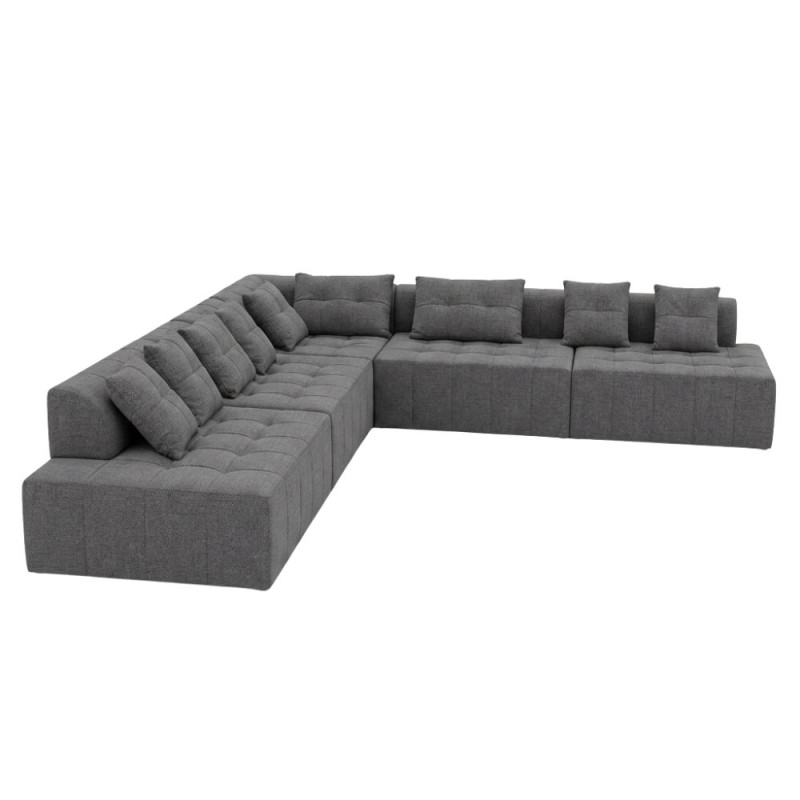 Кутовий диван Мекко Paradise 3500*3500 Perfect III категорія Austin 19 Anthracite (MEK-161509)