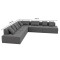 Кутовий диван Мекко Paradise 3500*3500 Perfect III категорія Austin 19 Anthracite (MEK-161509)