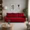 Ортопедичний диван Мекко Scandi 2060×950 Bonel Standart Hard Plus II категорія Allure Premium Wine (MEK-161559)
