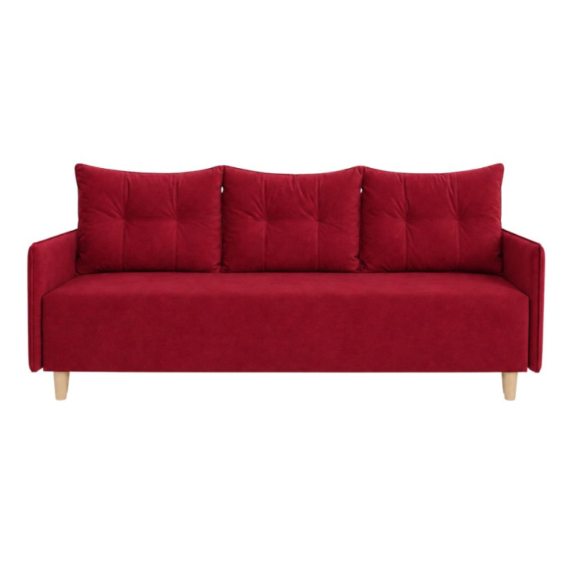 Ортопедичний диван Мекко Scandi 2060×950 Bonel Standart Hard Plus II категорія Allure Premium Wine (MEK-161559)