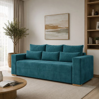 Ортопедичний диван Мекко Trend 2650×1150 Bonel Standart Hard Plus IV категорія Bestseller Teal (MEK-161659)