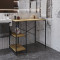 Стелаж-полиця Бафрум 405 Ferrum-decor для пральної машини 90x101x60,5 Чорний метал ДСП Дуб Артизан 16 мм (FRD-107396)