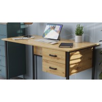 Компьютерный стол Ferrum-decor Дакота 76x140x60 черный ДСП Дуб Артизан 32мм (FRD-107286)