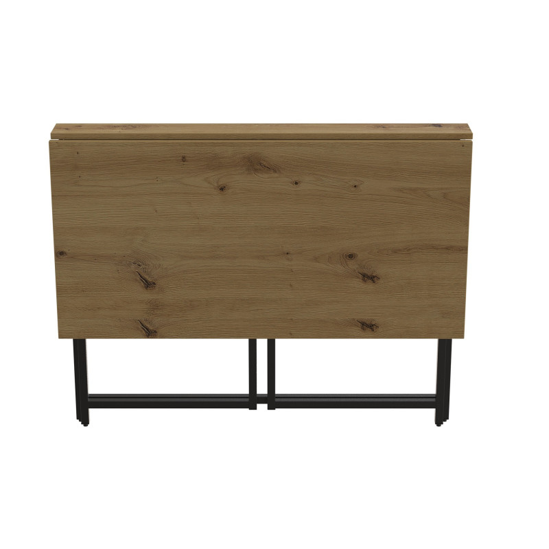 Стіл розкладний Морис 900 Ferrum-decor 750x900x500 Чорний метал ДСП Дуб Артизан 16 мм (FRD-107316)
