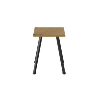 Табурет Ferrum-decor 430x320x320 Чорний метал ДСП Дуб Артизан 16 мм (FRD-106916)