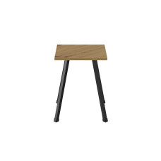 Табурет Ferrum-decor 430x320x320 Чорний метал ДСП Дуб Артизан 16 мм (FRD-106916)