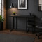 Стіл письмовий Кевин Ferrum-decor 75x140x60 Чорний метал ДСП Каштан Арвадонна 32 мм (FRD-108096)