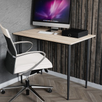 Універсальний стіл Prime Ferrum-decor 750x1400x700 Чорний метал ДСП Дуб Сонома 16 мм (FRD-107676)