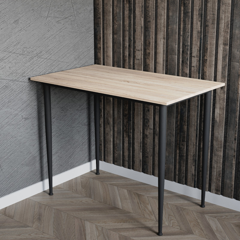Універсальний стіл Prime Ferrum-decor 750x1400x700 Чорний метал ДСП Дуб Сонома 16 мм (FRD-107676)