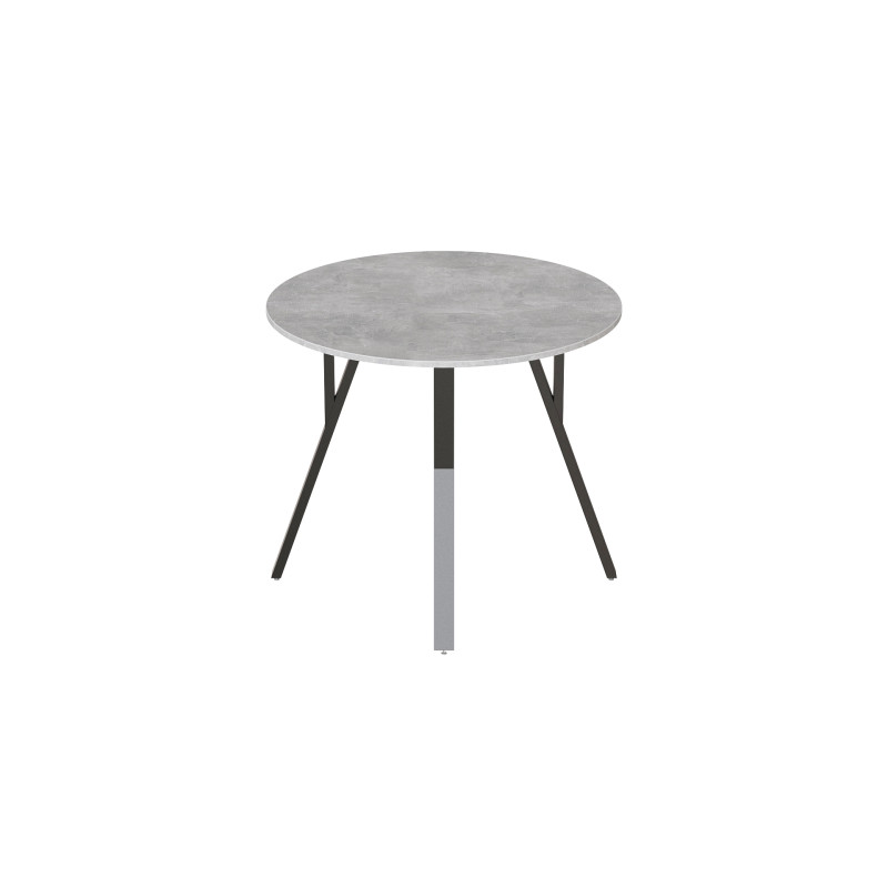 Круглий стіл MARSI 4 870-4 ніжки конусні Ferrum-decor 750x870x870 Чорний метал ДСП Бетон 16 мм (FRD-107436)