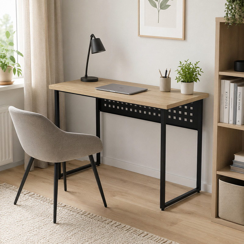 Стіл письмовий Майк Ferrum-decor 75x100x60 Чорний метал ДСП Дуб Кремона Торро 32 мм (FRD-108336)