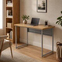 Стол письменный Майк Ferrum-decor 75x120x60 Серый металл ДСП Дуб Евок Прибрежный 32 мм (FRD-108236)