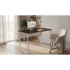 Стіл письмовий Майк Ferrum-decor 75x120x70 Білий метал ДСП Каштан Арвадонна 16 мм (FRD-108286)