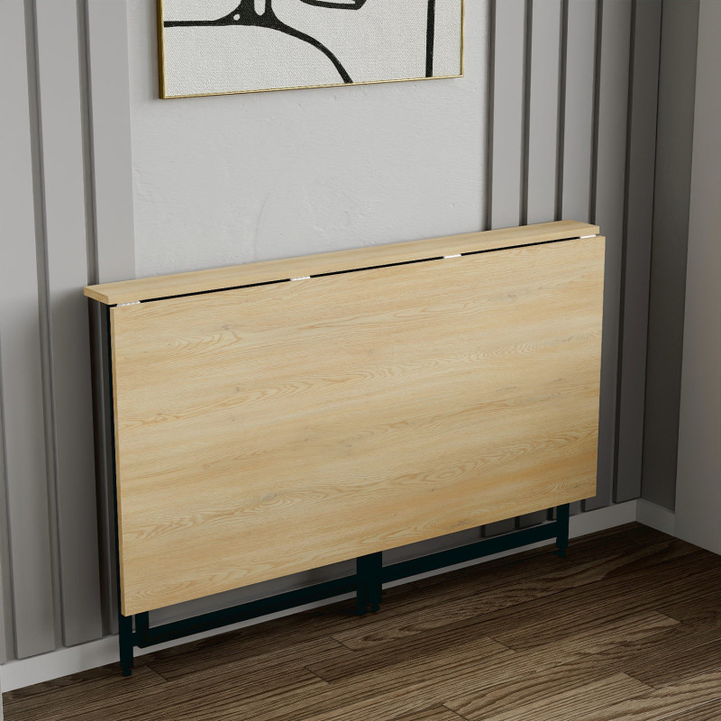 Розкладний стіл Моріс Ferrum-decor 750x1000x600 Чорний метал ДСП Дуб Кремона Торро 16 мм (FRD-107496)