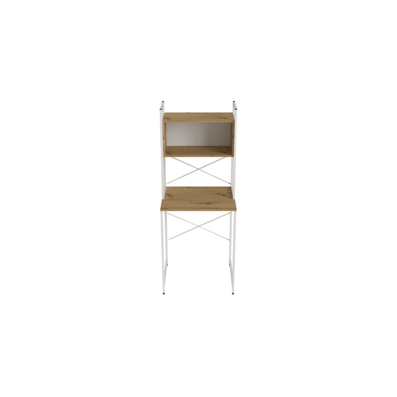 Стелаж-полиця Бафрум 403 Ferrum-decor для пральної машини 178x70,5x60,5 Чорний метал ДСП Дуб Артизан 16 мм (FRD-107376)