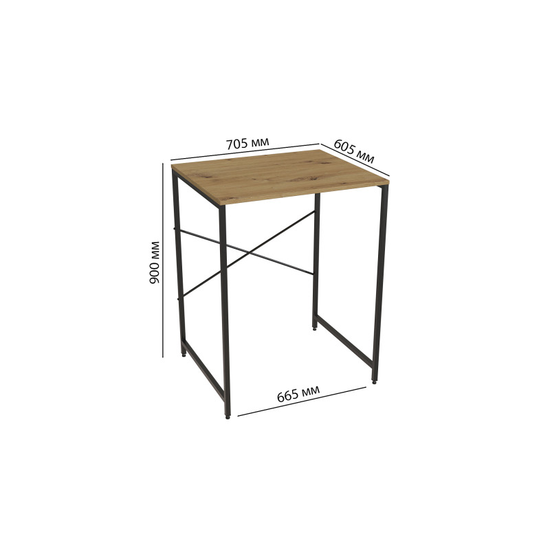Стелаж-полиця Бафрум 401 Ferrum-decor для пральної машини 90x70,5x60,5 Чорний метал ДСП Дуб Артизан 16 мм (FRD-107356)
