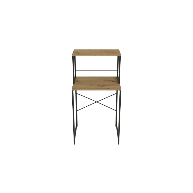 Стелаж-полиця Бафрум 402 Ferrum-decor для пральної машини 133,5x70,5x60,5 Чорний метал ДСП Дуб Артизан 16 мм (FRD-107366)