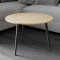 Журнальний круглий стіл OPTIMA 1 ніжки конусні Ferrum-decor 450x670x670 Чорний метал ДСП Дуб Кремона Торро 16 мм (FRD-107536)