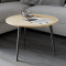 Журнальний круглий стіл OPTIMA 1 ніжки конусні Ferrum-decor 450x670x670 Чорний метал ДСП Дуб Кремона Торро 16 мм (FRD-107536)