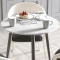 Круглий стіл OPTIMA 3 ніжки конусні Ferrum-decor 750x670x670 Чорний метал ДСП Бетон 16 мм (FRD-107446)