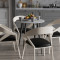 Круглий стіл OPTIMA 4 ніжки конусні Ferrum-decor 750x670x670 Чорний метал ДСП Бетон 16 мм (FRD-107456)