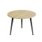 Журнальний круглий стіл OPTIMA 1 ніжки конусні Ferrum-decor 450x670x670 Чорний метал ДСП Дуб Кремона Торро 16 мм (FRD-107536)