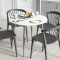 Круглий стіл OPTIMA 5 ніжки конусні Ferrum-decor 750x900x900 Чорний метал ДСП Бетон 16 мм (FRD-107486)