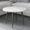 Журнальний круглий стіл OPTIMA 2 ніжки конусні Ferrum-decor 450x670x670 Чорний метал ДСП Бетон 16 мм (FRD-107476)