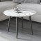Журнальний круглий стіл OPTIMA 2 ніжки конусні Ferrum-decor 450x670x670 Чорний метал ДСП Бетон 16 мм (FRD-107476)