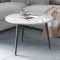 Журнальний круглий стіл OPTIMA 1 ніжки конусні Ferrum-decor 450x670x670 Чорний метал ДСП Бетон 16 мм (FRD-107466)